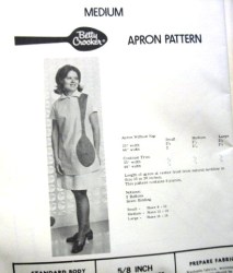 VINTAGE 70s BETTY CROCKER LONG APRON PATTERN MED 12-14